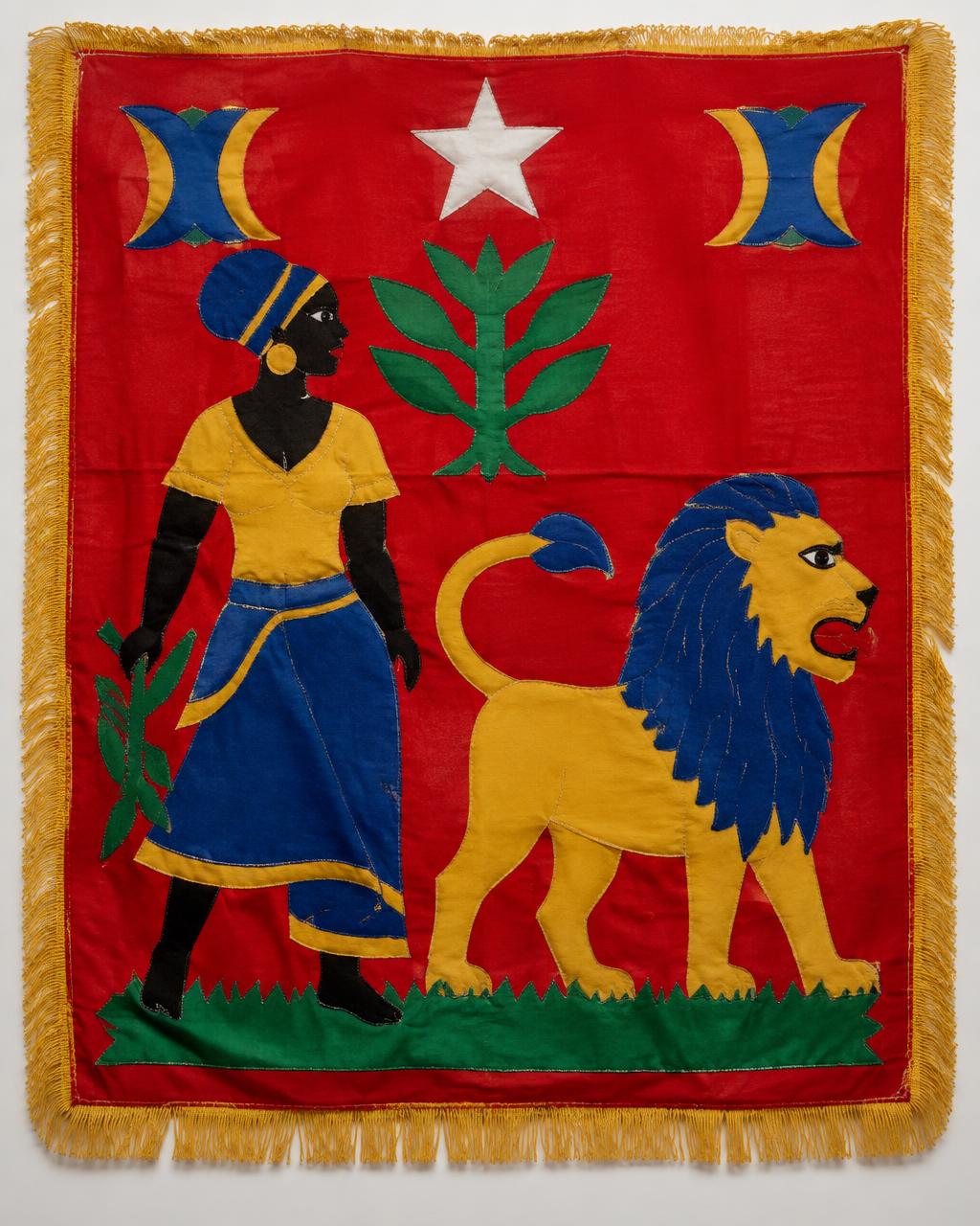 Artwork in the style of Fante Asafo Appliqué Flags