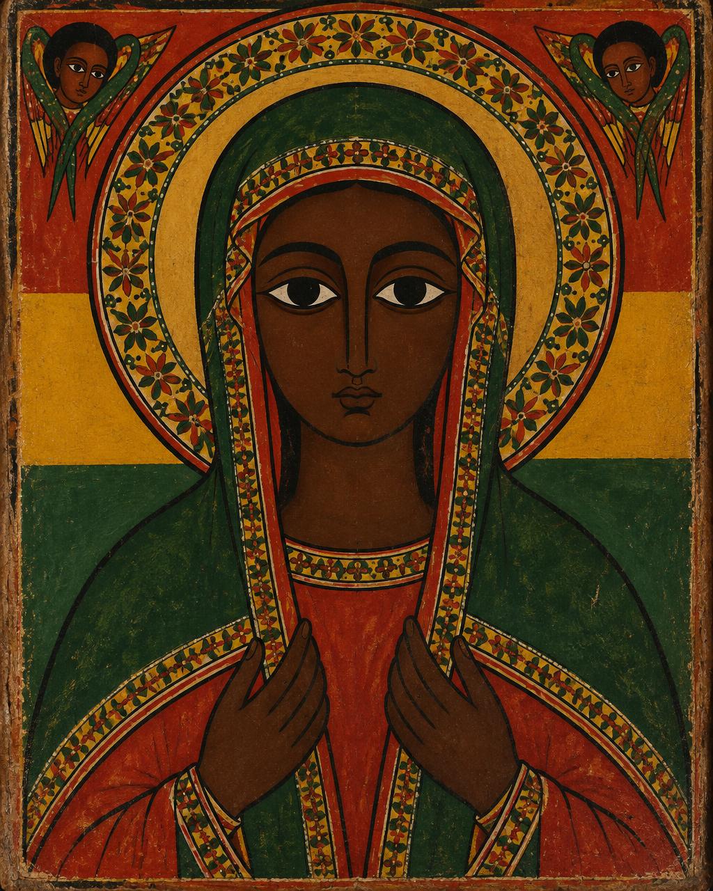 Artwork in the style of Gondarine Ethiopian Icon Painting